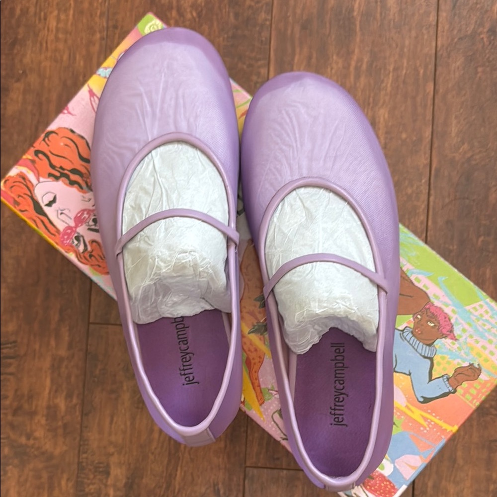 Jeffrey Campbell Lilac Ballet Mesh Flat Size 6